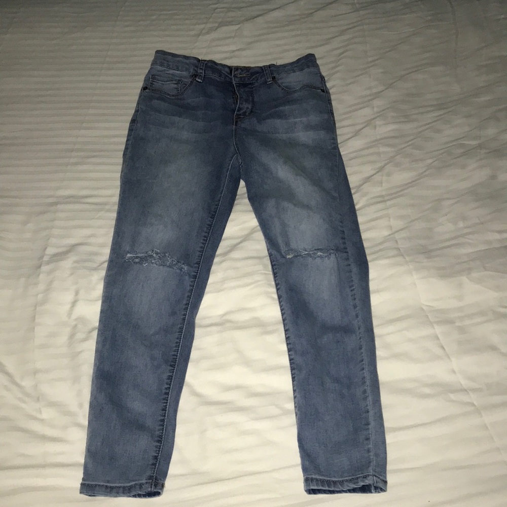 Forever 21 Knee Cut Jeans